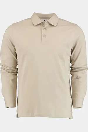Bos Bright Blue Polo lange mouw polo lm 2602425/620 sand