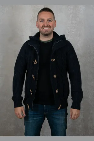 Petrol Industries Knitwear hooded cardigan