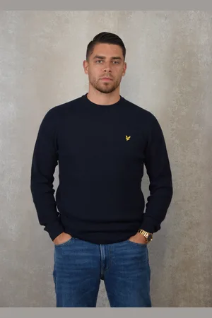 Lyle & Scott Grid knit crew neck jumper
