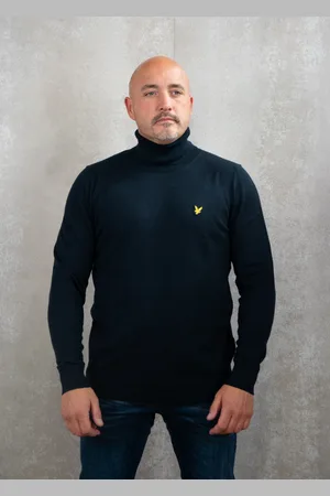 Lyle & Scott Cotton merino turtleneck jumper