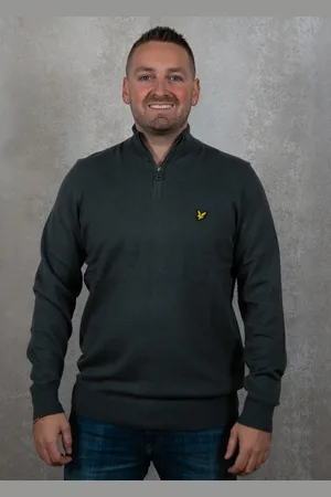 Lyle & Scott Cotton merino quarter zip jumper
