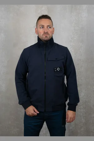 MA.STRUM Full zip mixed media sweat