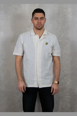 Lyle & Scott Linen blend oxford revere shirt
