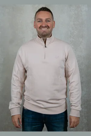 Lyle & Scott Tonal eagle quater zip sweat