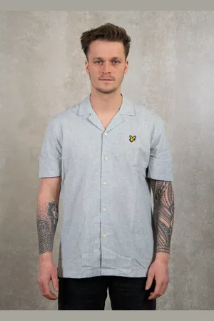 Lyle & Scott Linen blend oxford revere shirt