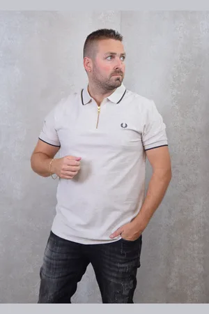 Fred Perry Crepe pique zip neck polo shirt