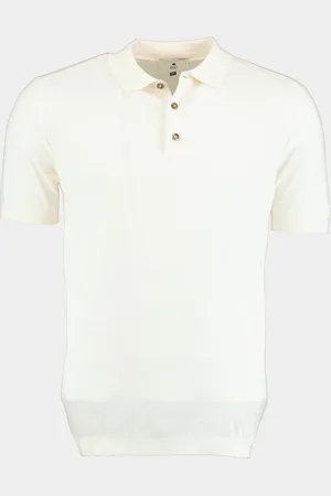 Bos Bright Blue Polo korte mouw polo 2086125/628 ecru