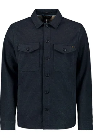 No Excess Overshirt button closure melange night