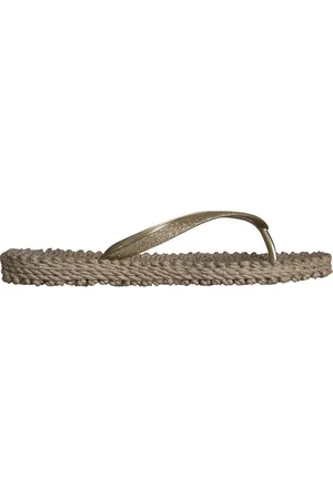 Ilse Jacobsen Flipflops with glitters platin