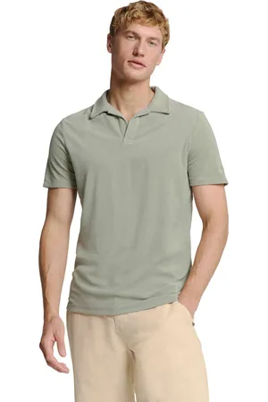 No Excess Polo revers solid terry knit smoke