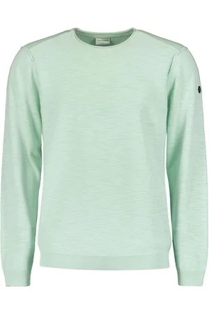 No Excess Trui ronde hals garment dyed mint