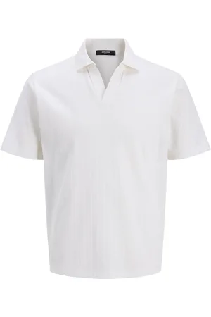 JACK & JONES Jprsummer design rib polo ss ss25 12285717 cloud dancer