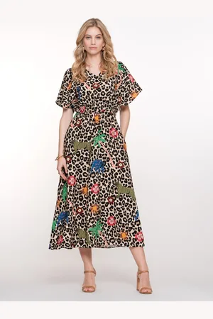 Geisha Dress 57348-20 720 sand/green/blue