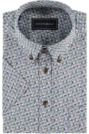 Scotland Blue Overhemd korte mouw 25113ju13sb