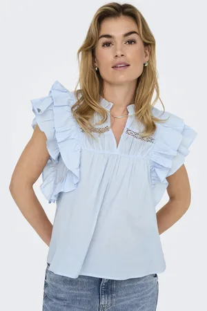 ONLY Onlsunny life capsl frill top wvn n