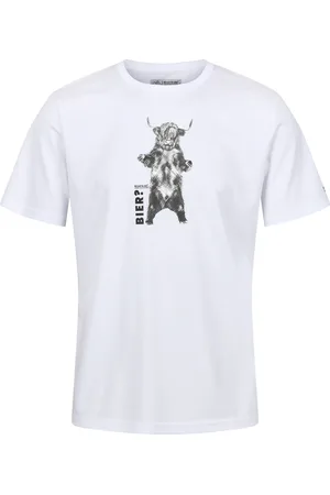 Regatta Heren fingal slogan iii bier hoogland koe t-shirt