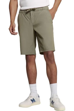 No Excess Short chino garment dyed light weig dark moss