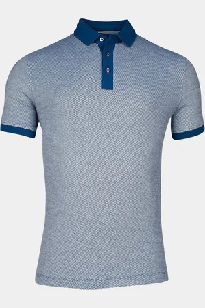 Baileys Polo korte mouw poloshirt 2-tone structure pi 515274/68