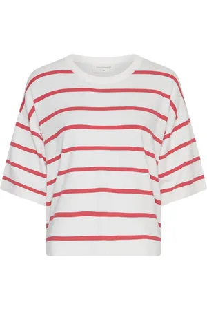 Moss Copenhagen Geanine rachelle 2/4 pullover 18444 egret rose red