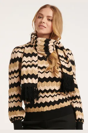 Smashed Lemon 55212 zigzag gebreide e sjaal met accenten |