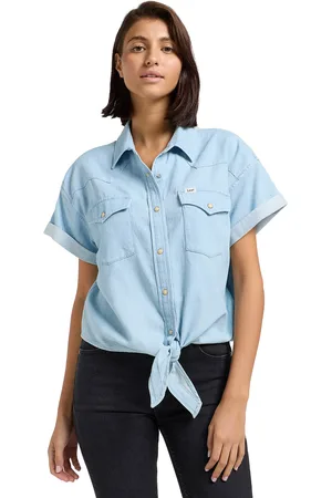 Lee Crop tied western shirt light mood