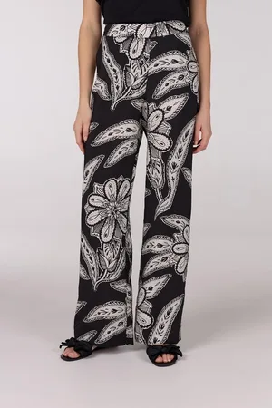 Jansen Amsterdam Finally broek wtt1 429 long wide fit black/ off white