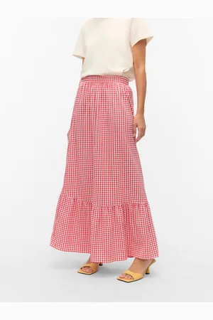 VERO MODA Vmcheck High Waist Lange Rok