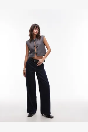 VERO MODA Topshop Tie Front Cropped Waistcoat