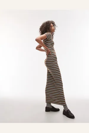 VERO MODA Topshop Maxi Stripe Polo Dress