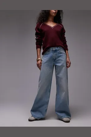 VERO MODA Topshop Horizon Wide Leg Mid Rise Jean