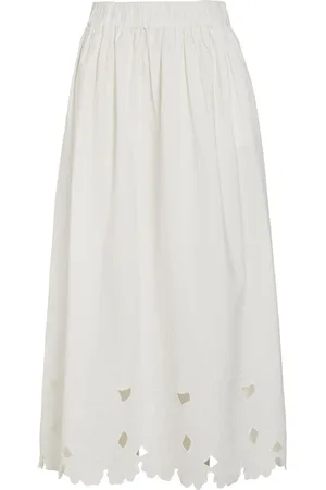 VILA Geborduurd Maxi Rok