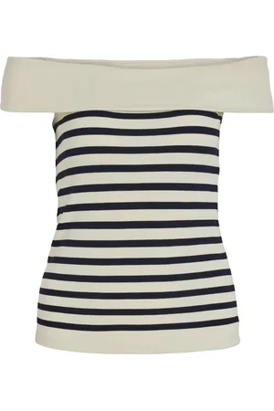 VILA Gestreept Off-shoulder Top