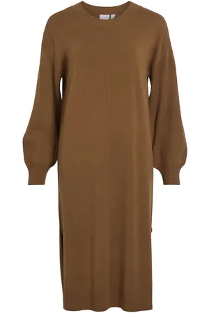 VILA Gebreid Midi Jurk