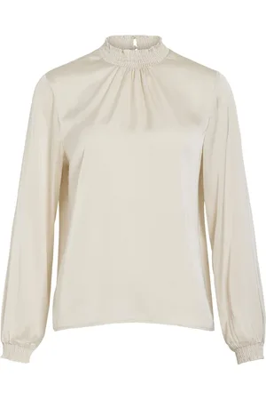 VILA Hoge Kraag Shirt Met Lange Mouwen
