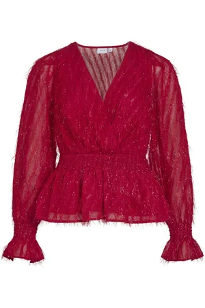 VILA V-hals Met Lange Mouwen Blouse