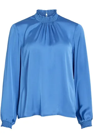 VILA Hoge Kraag Shirt Met Lange Mouwen