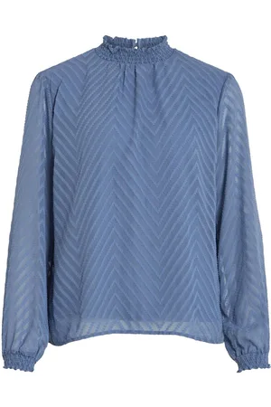 VILA Hoge Kraag Shirt Met Lange Mouwen