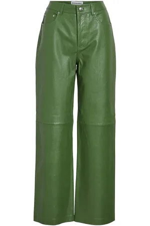 VILA High-waist Leren Broek