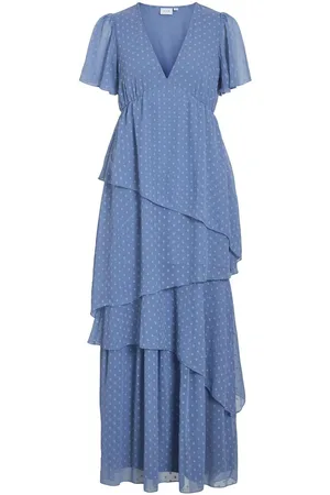 VILA Korte Mouwen Maxi Jurk