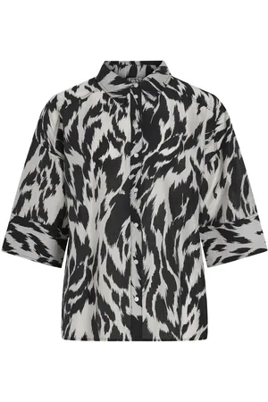 VILA Oversized Overhemd Met Korte Mouwen
