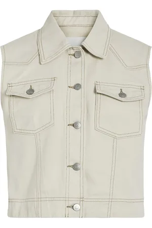 VILA Mouwloos Spijkerblouse