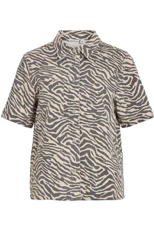 VILA Vichia Korte Mouwen Spijkerblouse