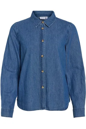 VILA Lange Mouwen Spijkerblouse