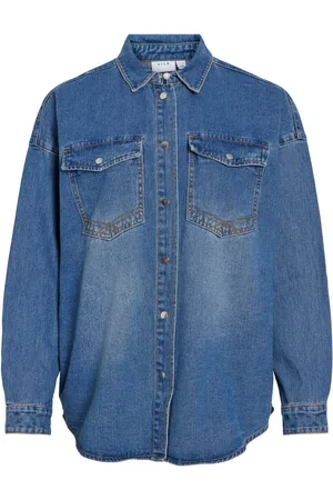 VILA Lange Mouwen Spijkerblouse