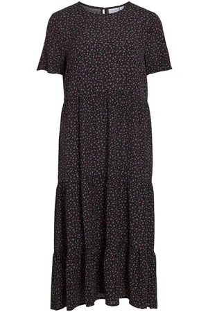 VILA Viabia Korte Mouwen Maxi-jurk