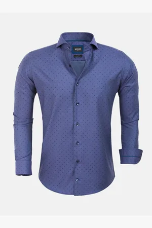 Wam Denim Faro Navy Overhemd Lange Mouw-2XL