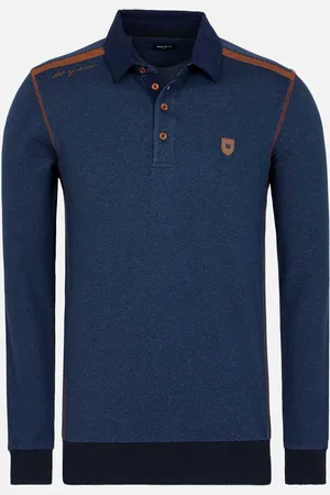 Wam Denim Playas Polo Collared Navy Sweater-2XL