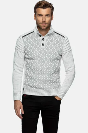 Wam Denim Minerve Cable Knit Grey Truien-2XL