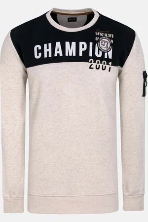 Wam Denim Sumar Crew Neck Beige Sweater -3XL