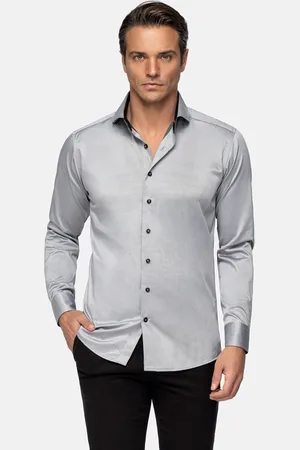 Wam Denim Terrassa Solid Grey Overhemd Lange Mouw-2XL